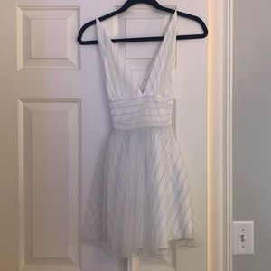 Lucy In the Sky Plunge V Neck Party Dress